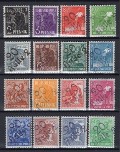 GERMANY SOVIET ZONE HOP BEZIRKSHANDSTEMPEL BEZIRK 20 166-188 IV SOLD AS IS 233