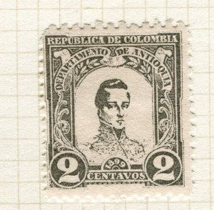 COLOMBIA; ANTIOQUIA 1899 classic Mint hinged Portrait 2c. value