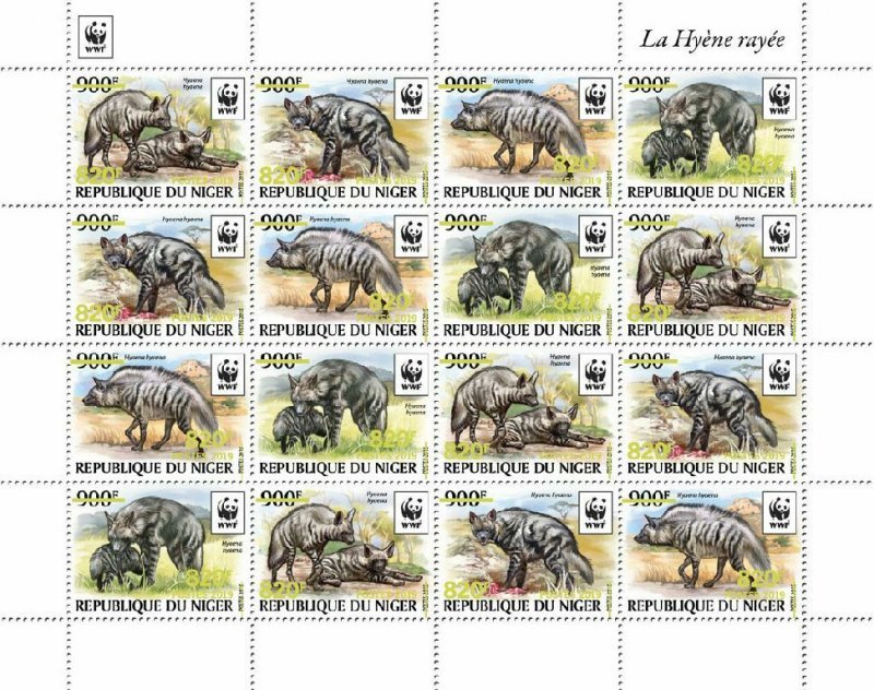 Z08 NIG190424d1 NIGER 2019 WWF Hyena MNH ** Postfrisch