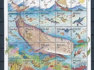 [35285] Palau 1993 Marine Life fish crab fishing shells Souvenir Sheet MNH