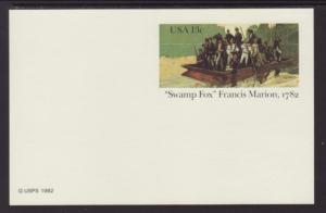 US UX94 Swamp Fox,Francis Marion Postal Card Unused