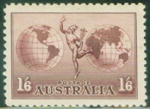 AUSTRALIA  Scott C4 1934 Mercury Airmail  MH* CV$32.50