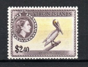 British Virgin Islands 1956-62 $2.40 Brown Pelican SG 160 MLH