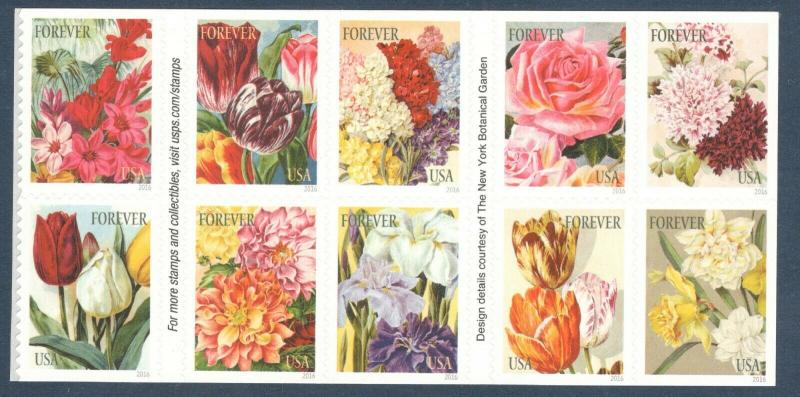 5042-5051 (5051a) US Postage Botanical Art Block Of 10 Mint/nh Free Shipping