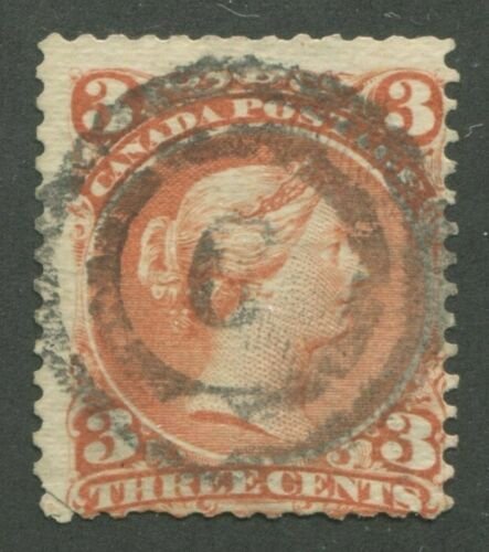 CANADA #25 USED LARGE QUEEN 2-RING NUMERAL CANCEL 6 