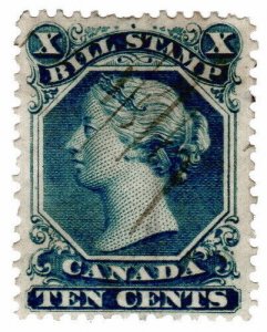 (I.B) Canada Revenue : Bill Stamp 10c (1865)