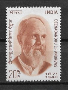 1971 India 535 Charles Freer Andrews MNH