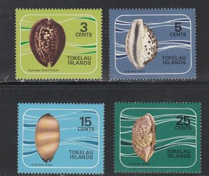 Tokelau # 41-44, Sea Shells, Mint NH, 1/2 Cat.