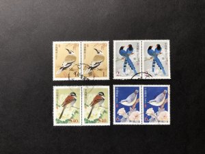 China stamps 2002 R31 Scott # 3176-79, 3337 Birds 中国鸟 Set of 8 used stamps.