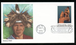 US 3873i Art of the American Indian Seneca carving UA Fleetwood cachet FDC