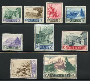 SAN MARINO 1950 SCOTT #C1/10 AIRMAIL VIEWS SET MINT NEVER HINGED COMPLETE