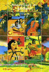 Senegal 1999 PAUL GAUGUIN Paintings Sheet Perforated Mint (NH)