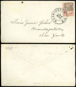1864 WASH DC CDS, US SANITARY COMMISSION / SOLDIERS MAIL Embossed Albino C/Card!