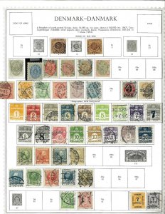 Denmark 1857-1961 M & U )mostly) Hinged on Minkus Global Pages.