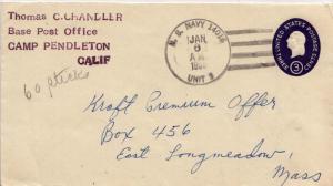 United States Marine Corps 3c Washington International Envelope 1958 U.S. Nav...