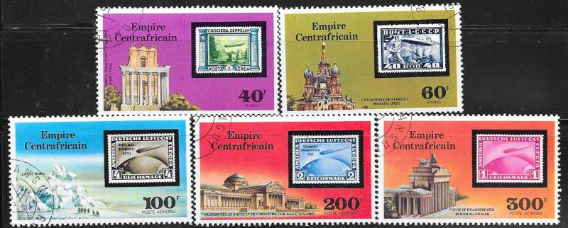 Central African Republic #295-296,C184-C186 Set (U) CV $2.95