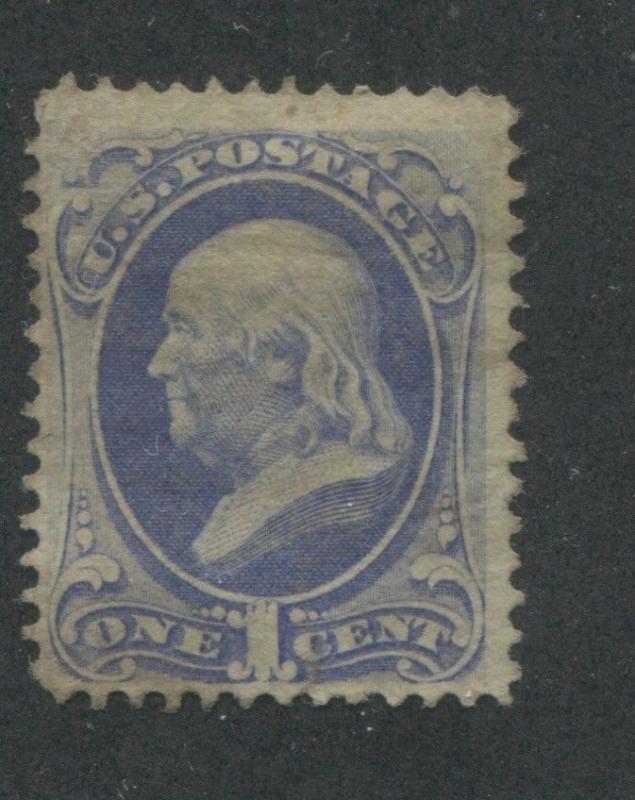 1870 US Stamp #145 1c Mint F/VF No Gum Perf 12. Catalogue Value $240