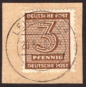 1945, Germany, West Saxony, 3pf, Used, Mi 126Y