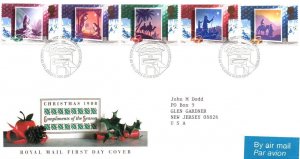 GREAT BRITAIN ROYAL MAIL FIRST DAY CACHET COVER CHRISTMAS 1988 SET OF (5)