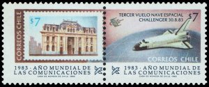 Chile #662-663  MNH - World Communications Year (1983)