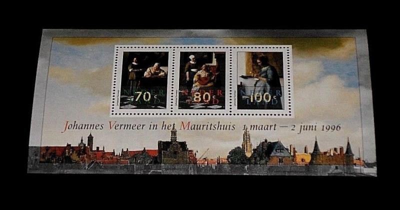 NETHERLANDS, 1996, ART, JOHANNES VERMEER, SOUVENIR SHEET, MNH,  NICE! LQQK!