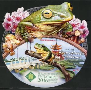 GUINEA BISSAU  2016  PHILATEIPEI FROG  SOUVENIR  SHEET MINT NEVER HINGED