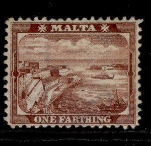 MALTA EDVII SG45, ¼d red-brown, M MINT.