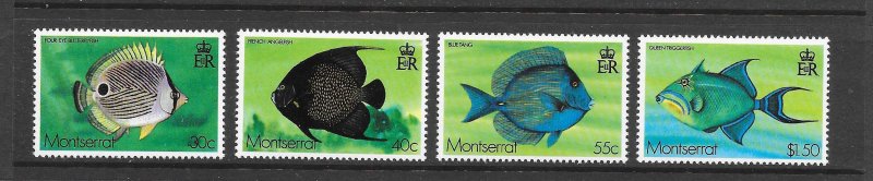 FISH - MONTSERRAT #381-4  MNH