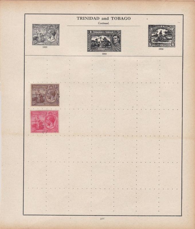 Trinidad & Tobago Stamps on Album Page ref R18920