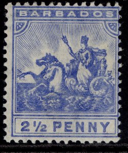 BARBADOS EDVII SG139, 2½d blue, M MINT. Cat £35.