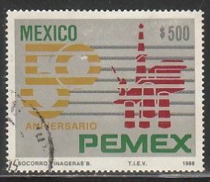 MEXICO 1537, PEMEX, 50th ANNIVERSARY. SINGLE USED. VF. (1300)