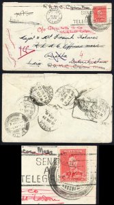 Australia 1938 Much re-directed cover to India