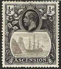 Ascension Sc. 10, mint, hinged.  1924.  (A7)