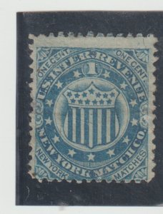 US Scott # RO136b Match Stamp: slight thin New York Match Co. SCV $9.00