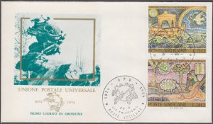 VATICAN Sc #548-9.1 FDC X 2 BIBLE STAMPS NOAH & the FLOOD & THE 10 COMMANDMENTS