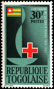 Togo #452-453, Complete Set(2), 1963, Red Cross, Never Hinged