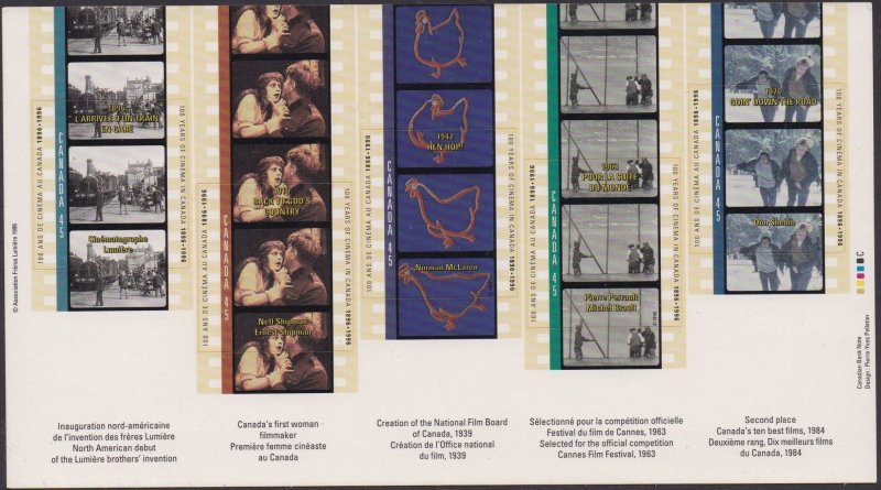 1615-16 Cinema In Canada MNH