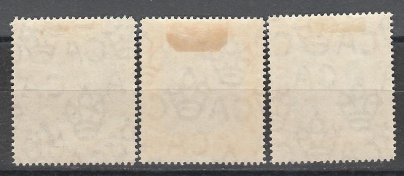BARBADOS 1907 NELSON SET WMK MULTI CROWN CA