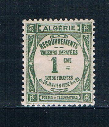 Algeria J12 Unused Postage due 1926 (A0334)+