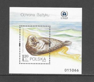 SEAL - POLAND #3404  S/S  BALTIC SEA  MNH