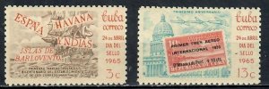 CUBA Sc# 956-957  STAMP DAY philately collecting  CPL SET of 2  1965  MNH  mint