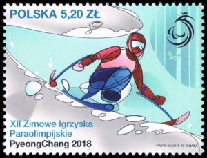 Poland 2018 MNH Stamp Sport Olympics Paralympic Games Skiing Pyeong