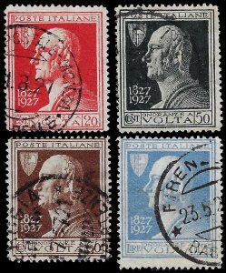 Italy 1927 Sc 188-91 U vg-vf Alessandro Volta set