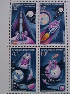 DAHOMEY-1969- MEN FIRST STEPPED ON THE MOON-U.S.A - MNH S/S VERY FINE
