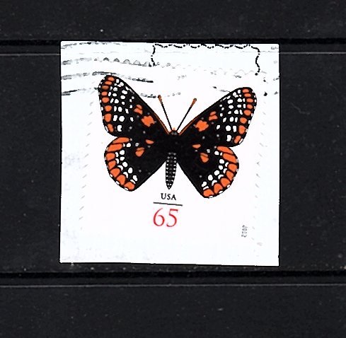 USA # 4603  Baltimore Checkerspot Butterfly   65 cent  used