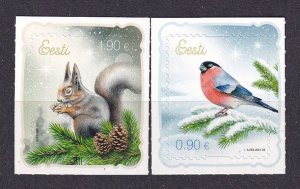 2021 Estonia  1024-1025 Birds, Christmas  6,50 €