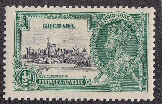 Grenada # 124, Silver Jubilee, Hinged, 1/3 Cat.