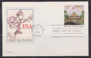 UX81 Iolani Palace postal card Nostalgia FDC