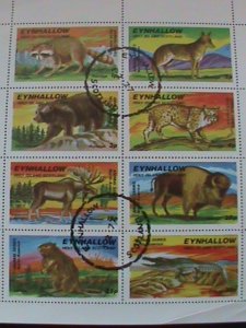 EYNHALLOW SCOTLAND STAMP:1977 WILD ANIMALS CTO- MNH - MINI SHEET