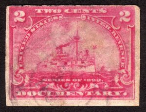 1898, US 2c, Documentary, Used, Sc R164